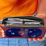 "Imani" Blue Orchid Wallet