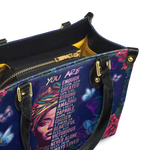 "Imani" Blue Orchid Small Leather Handbag