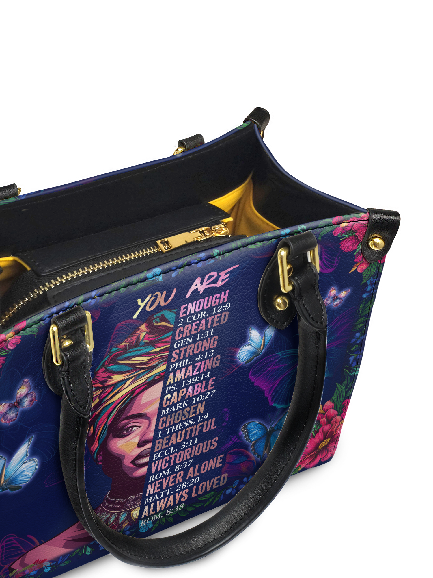 "Imani" Blue Orchid Small Leather Handbag