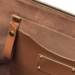 "Imani" Blue Orchid Leather Tote Bag