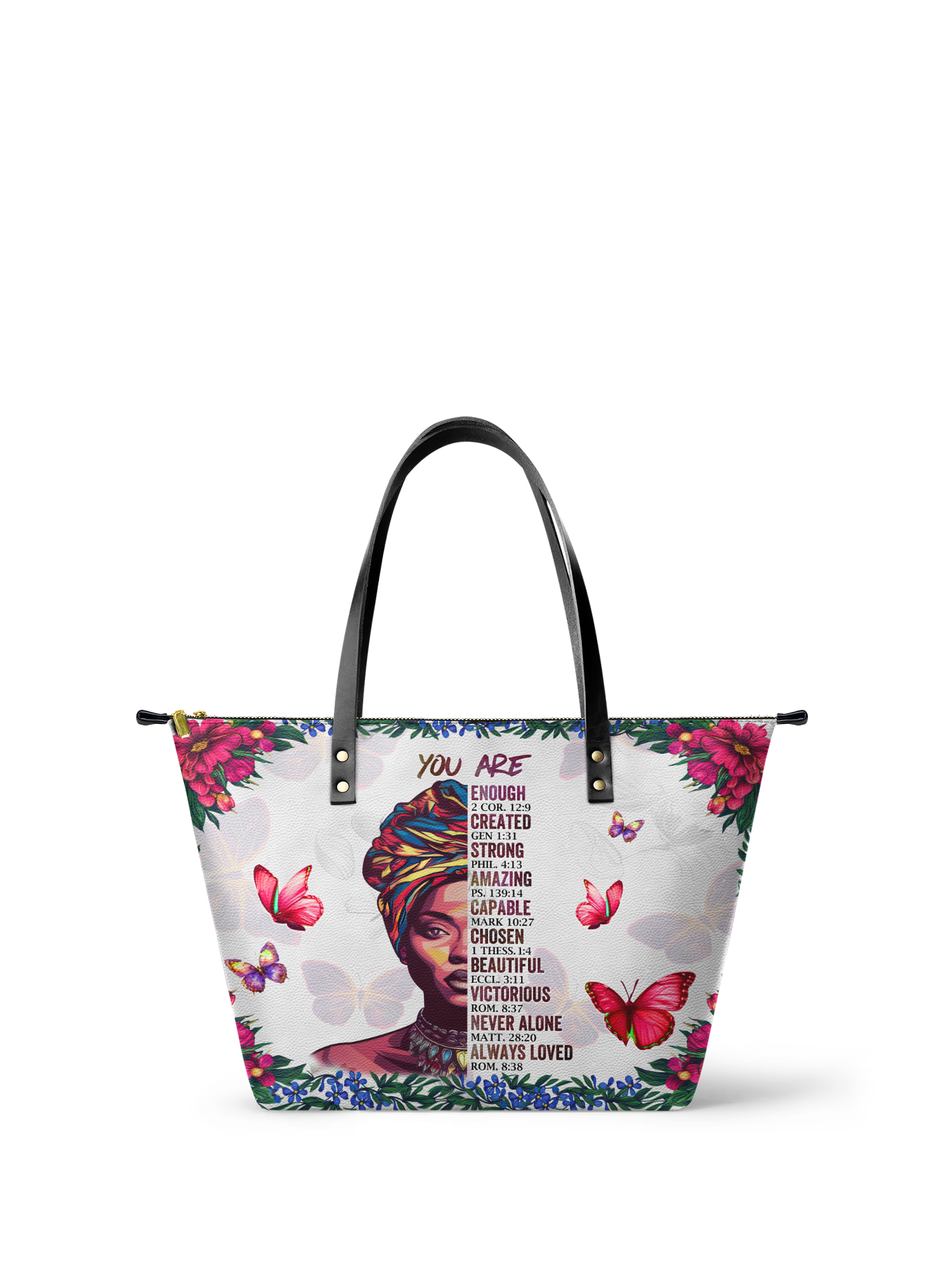 "Imani" Dove White Leather Tote Bag