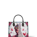 "Imani" Dove White Leather Handbag