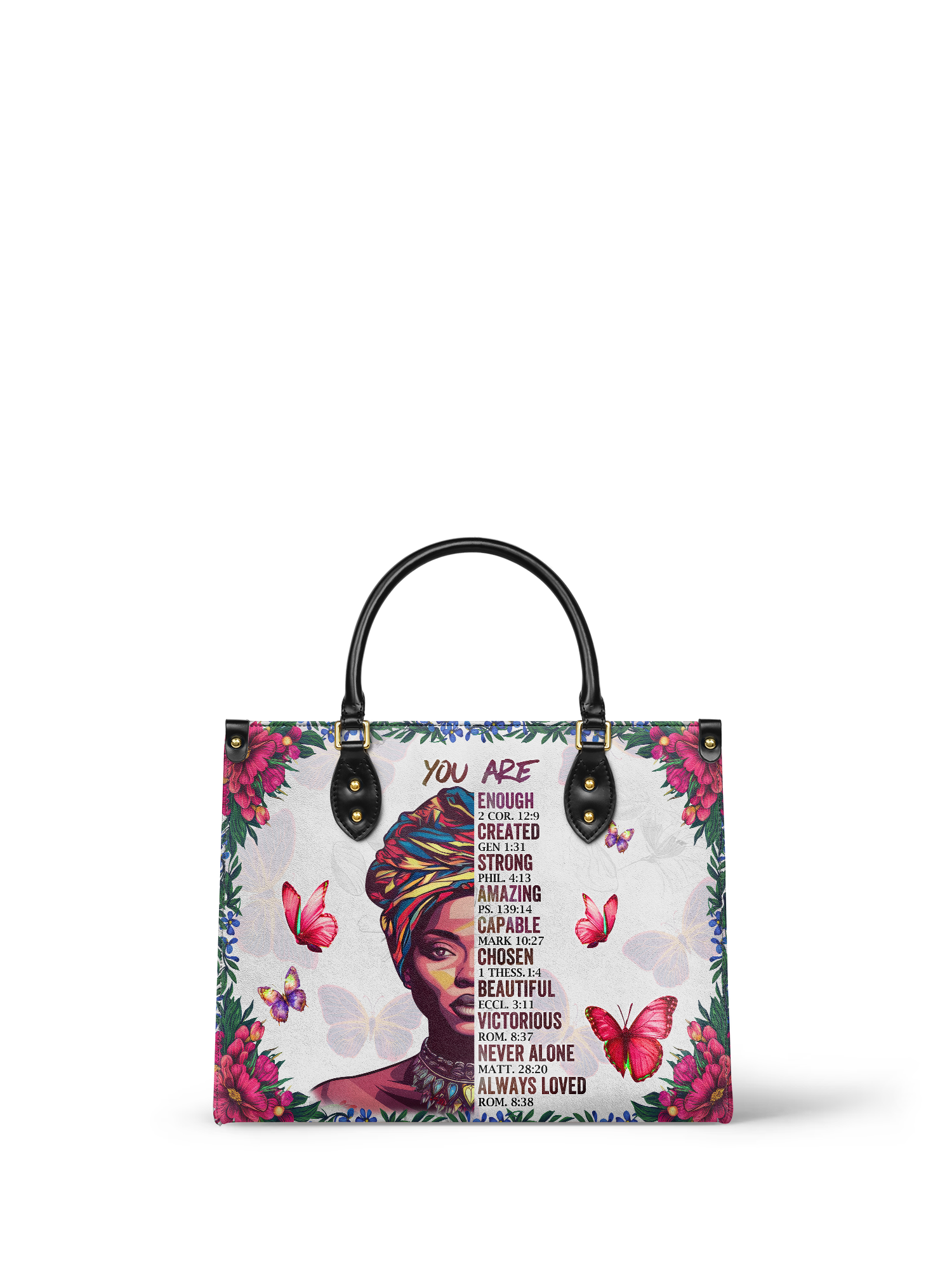 "Imani" Dove White Leather Handbag