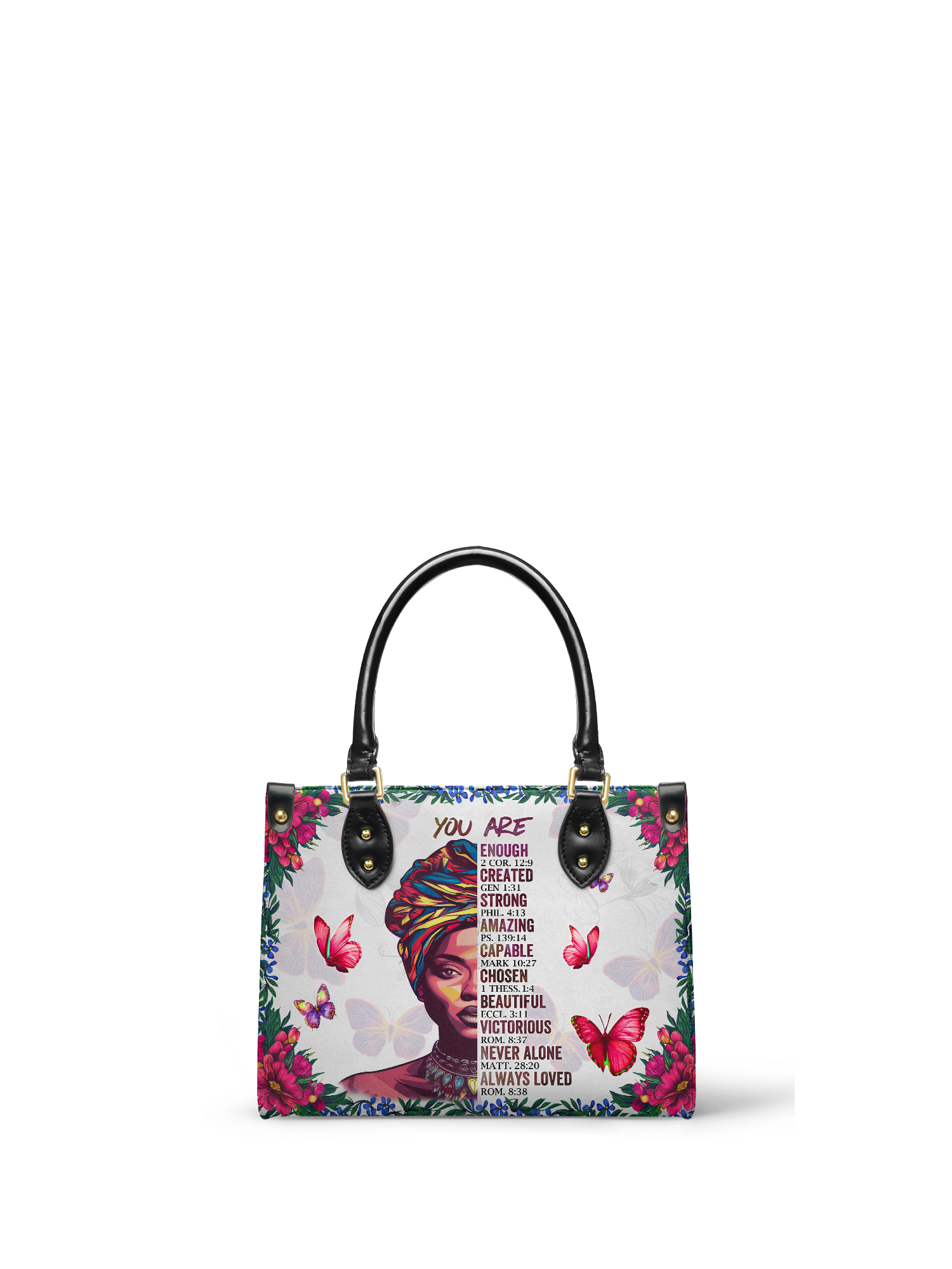 "Imani" Dove White Small Leather Handbag