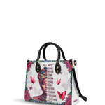 "Imani" Dove White Leather Handbag