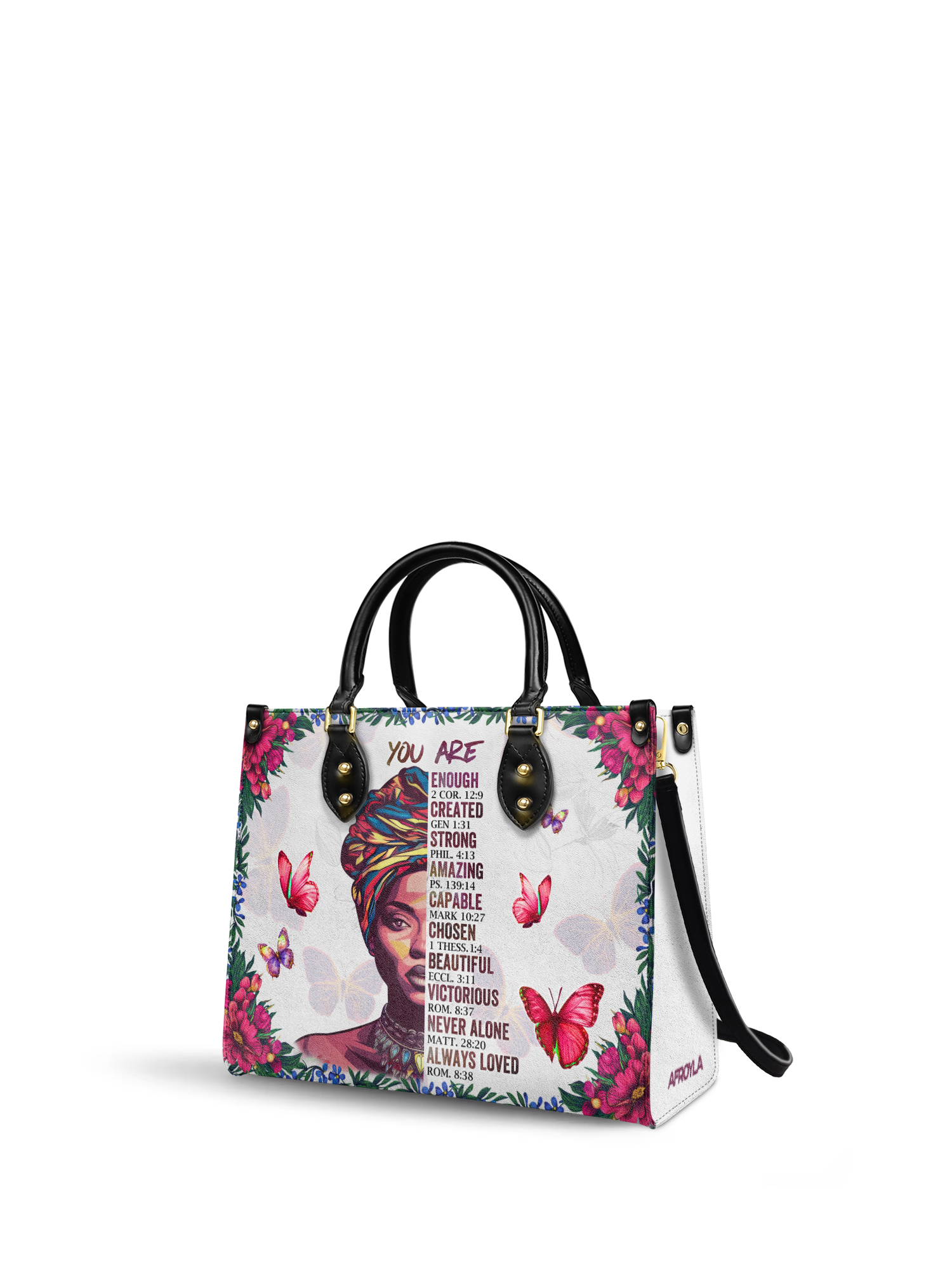 "Imani" Dove White Leather Handbag