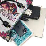 "Imani" Dove White Leather Handbag