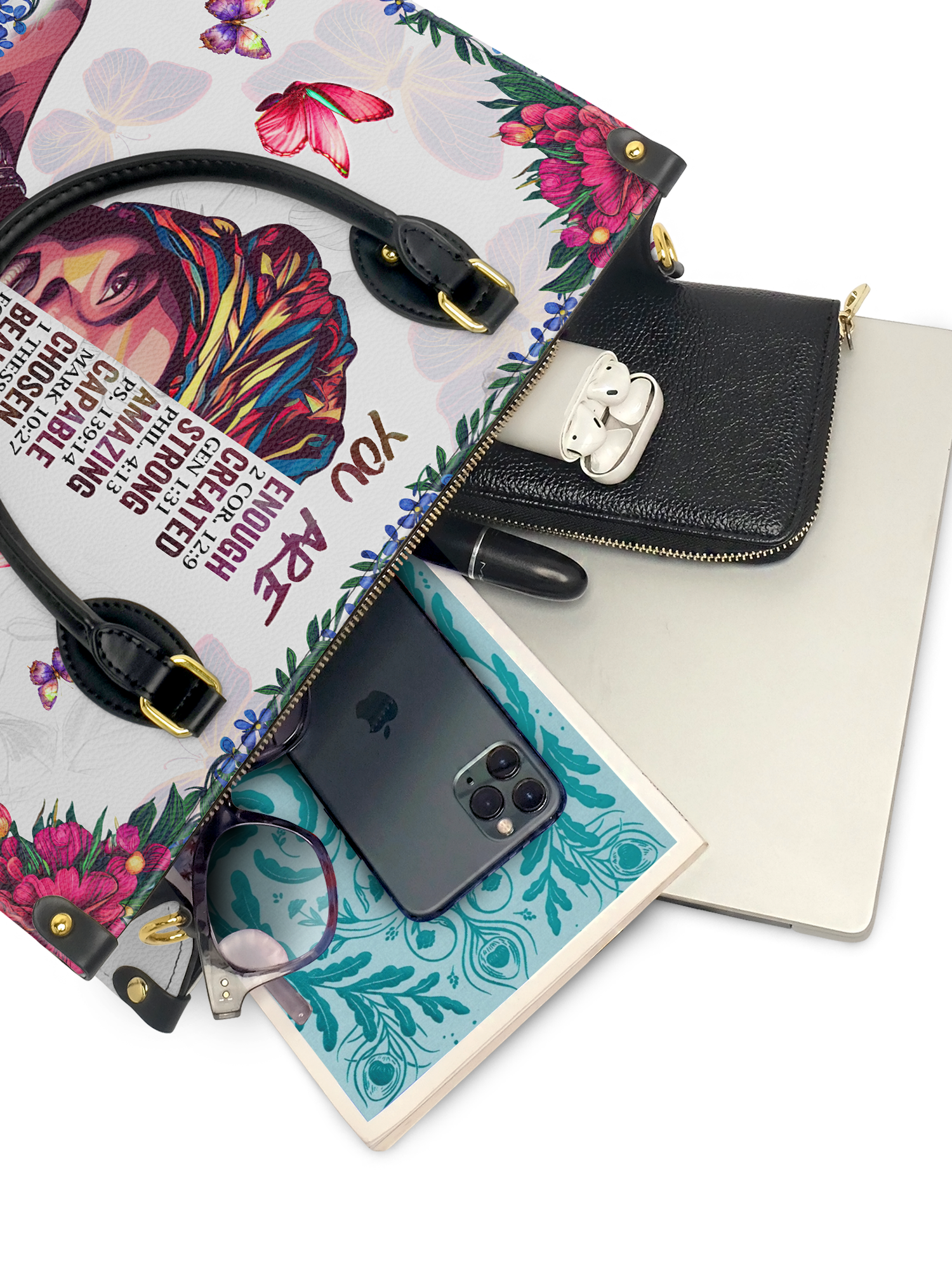 "Imani" Dove White Leather Handbag