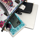 "Imani" Dove White Leather Tote Bag