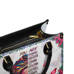 "Imani" Dove White Leather Handbag