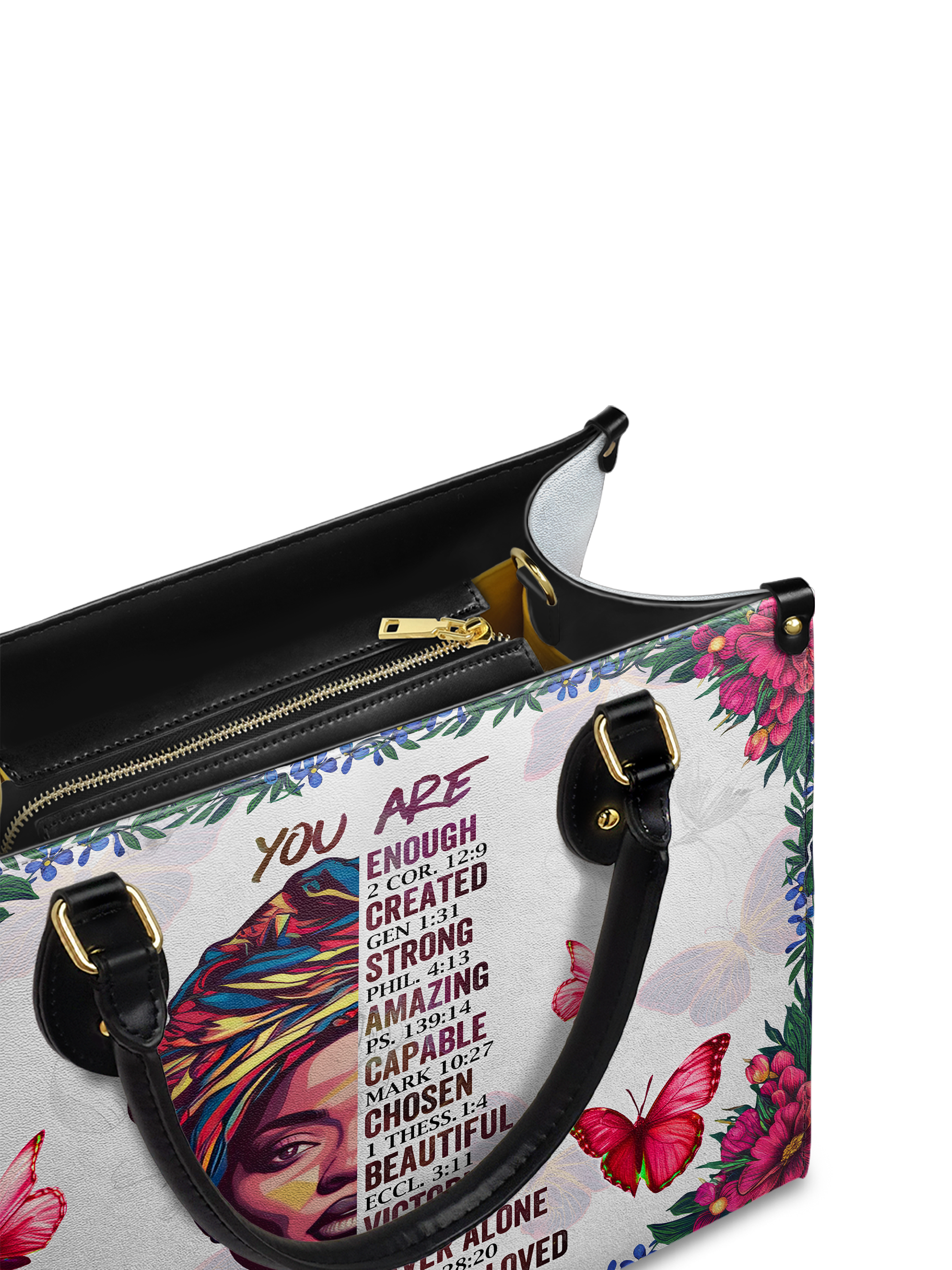 "Imani" Dove White Leather Handbag