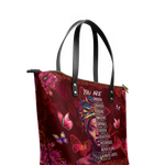 "Imani" Pomegranate Red Leather Tote Bag