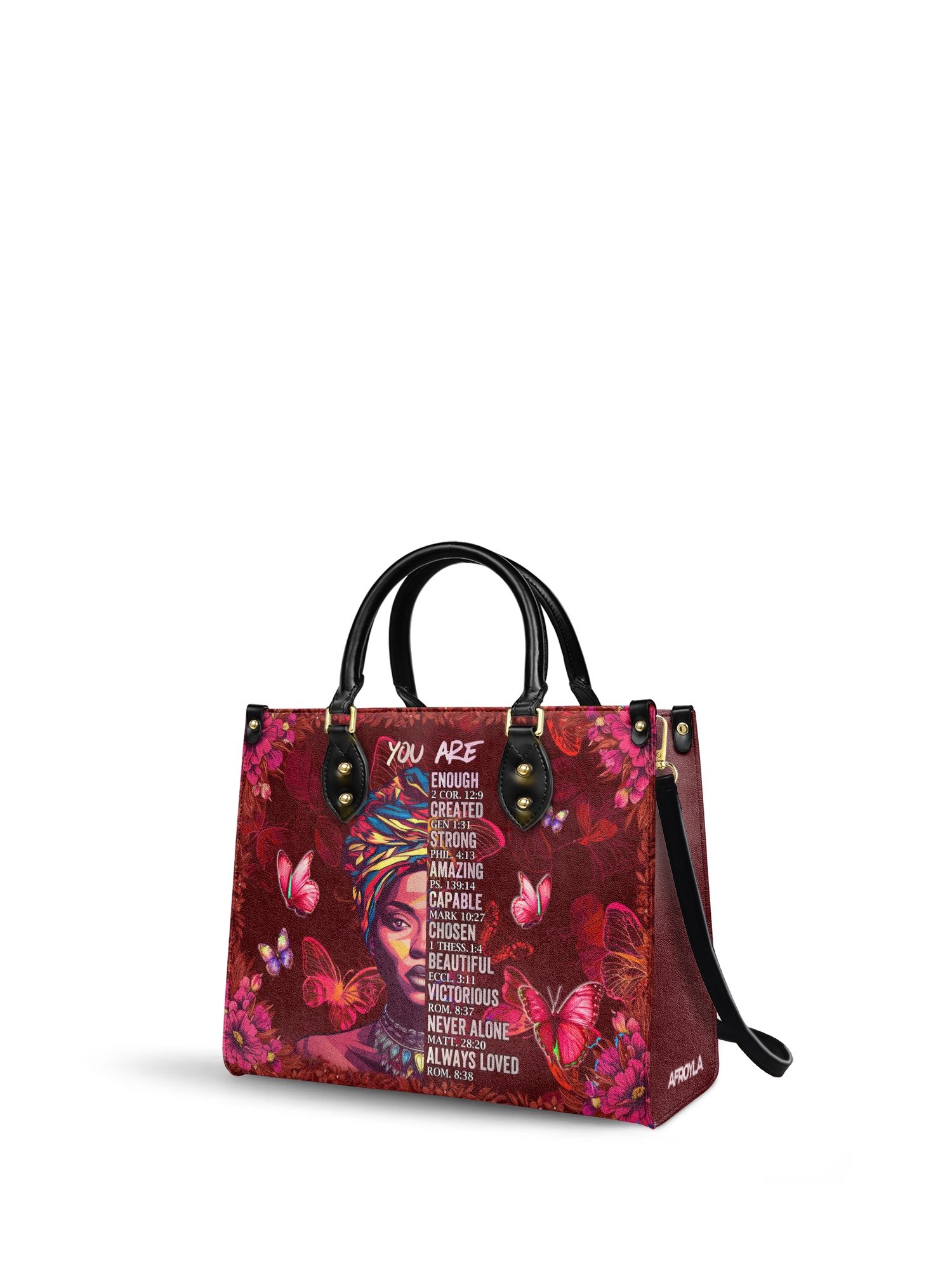 "Imani" Pomegranate Red Leather Handbag