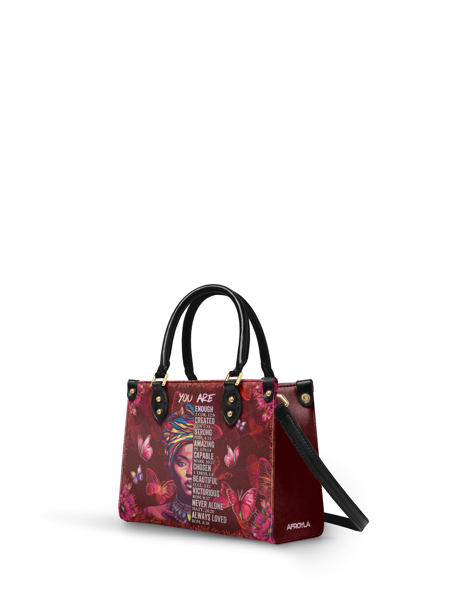 "Imani" Pomegranate Red Small Leather Handbag