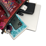 "Imani" Pomegranate Red Leather Tote Bag