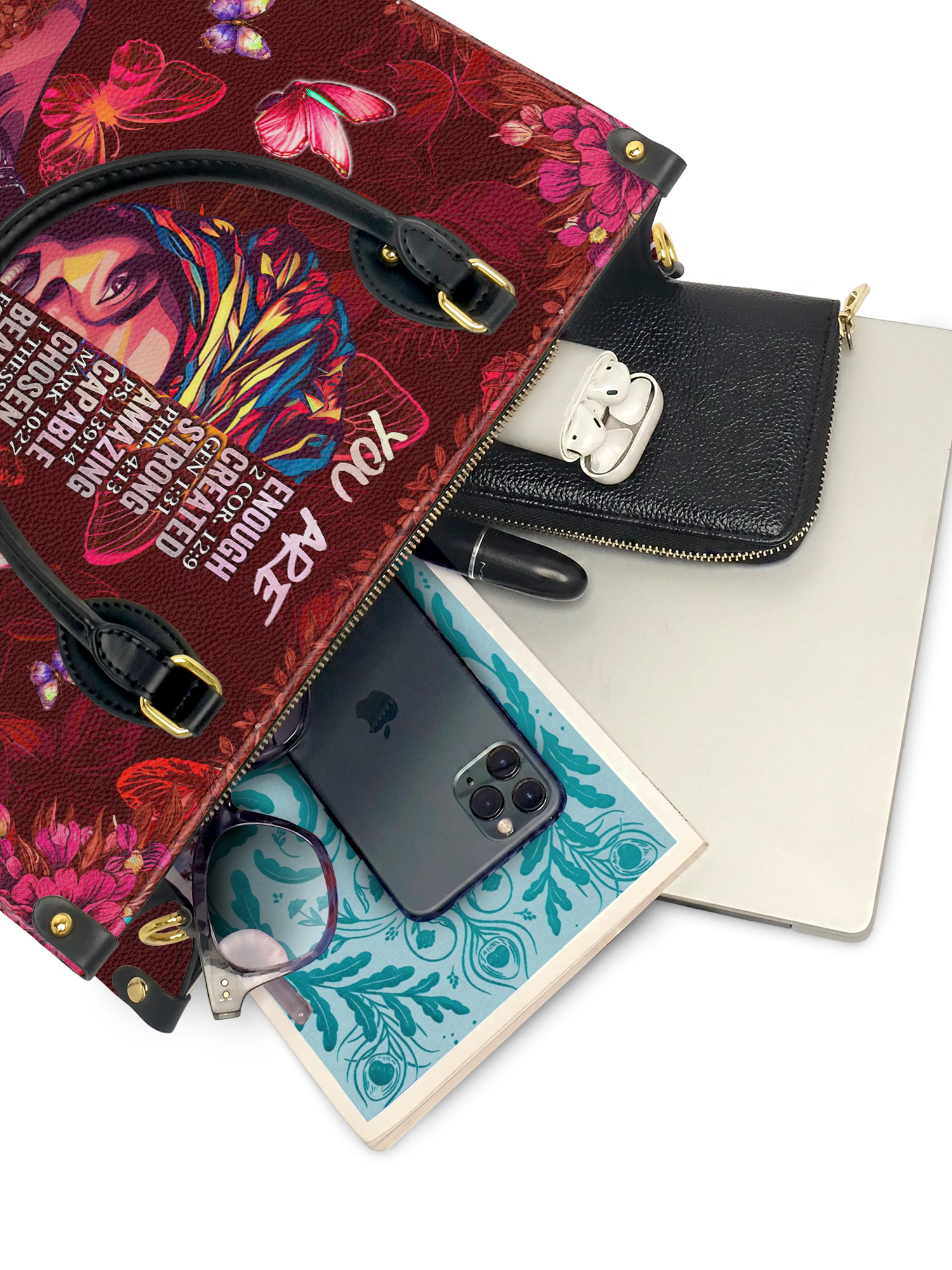 "Imani" Pomegranate Red Leather Handbag