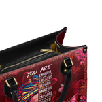 "Imani" Pomegranate Red Leather Handbag