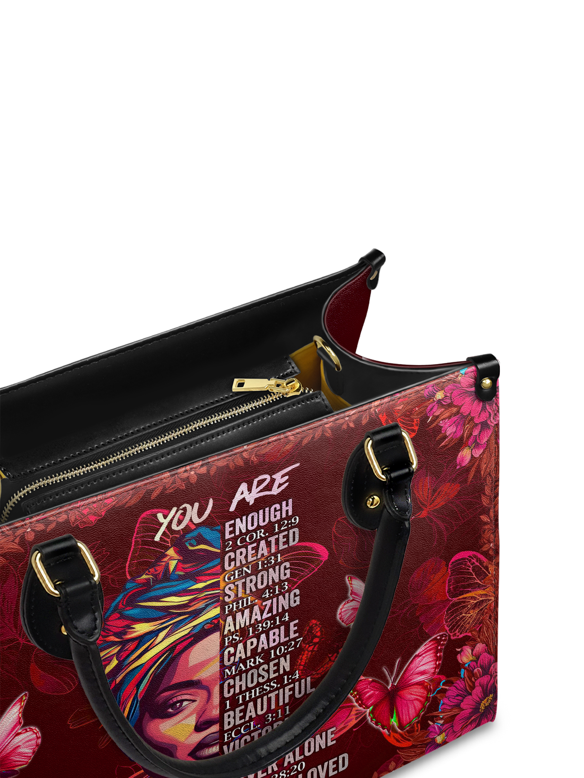 "Imani" Pomegranate Red Leather Handbag