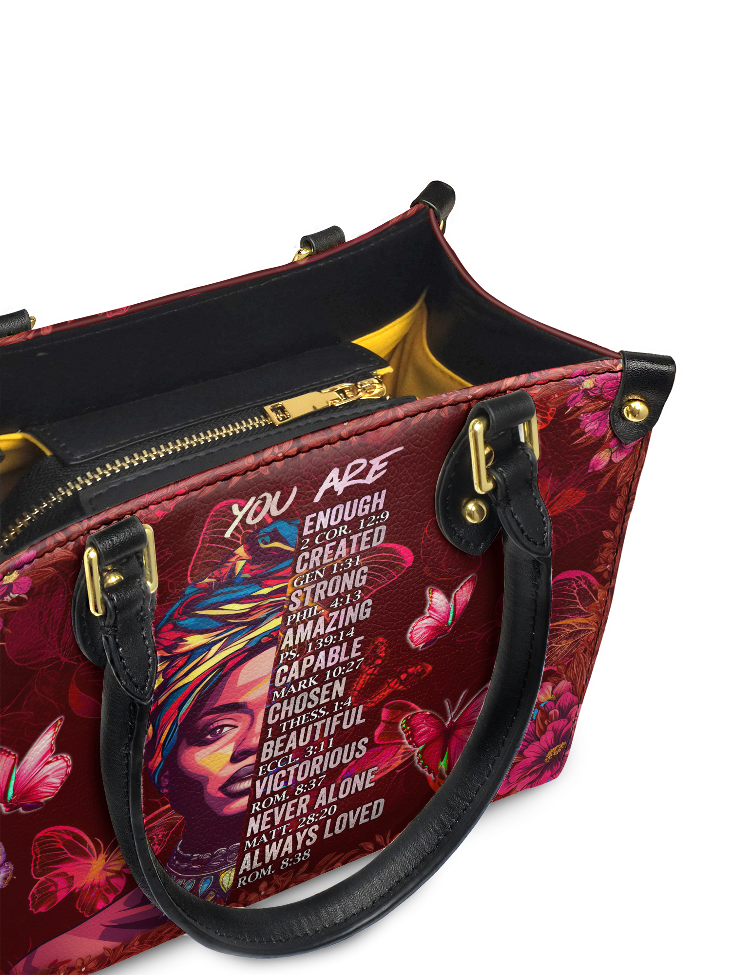 "Imani" Pomegranate Red Small Leather Handbag