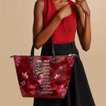 "Imani" Pomegranate Red Leather Tote Bag