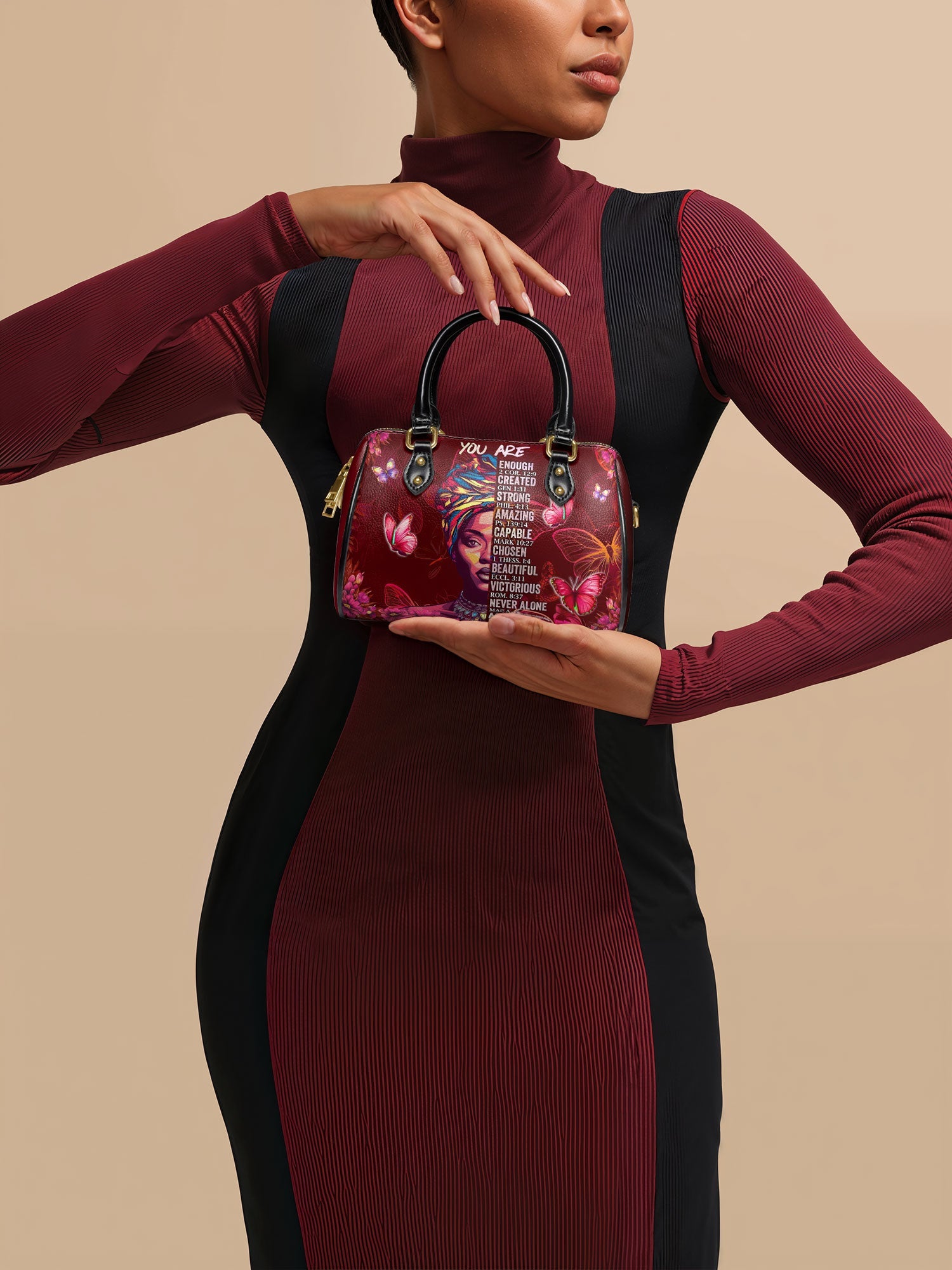 "Imani" Pomegranate Red Mini Satchel