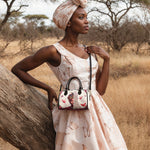 "Imani" Dove White Mini Satchel