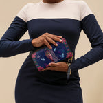 "Imani" Blue Orchid Wallet