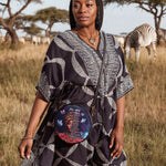 "Imani" Blue Orchid Circle Crossbody Bag