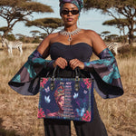 "Imani" Blue Orchid Leather Handbag