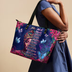 "Imani" Blue Orchid Leather Tote Bag