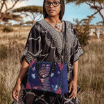 "Imani" Blue Orchid Leather Handbag