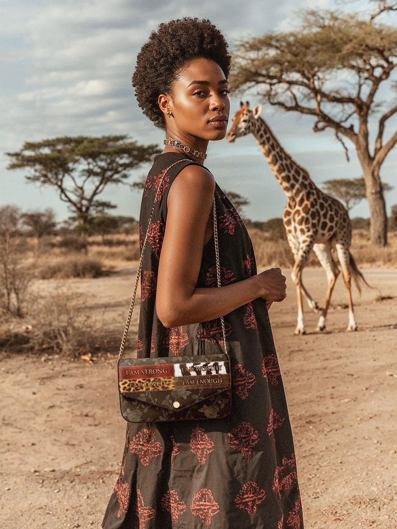 "Kadia" Envelope Chain Crossbody Bag