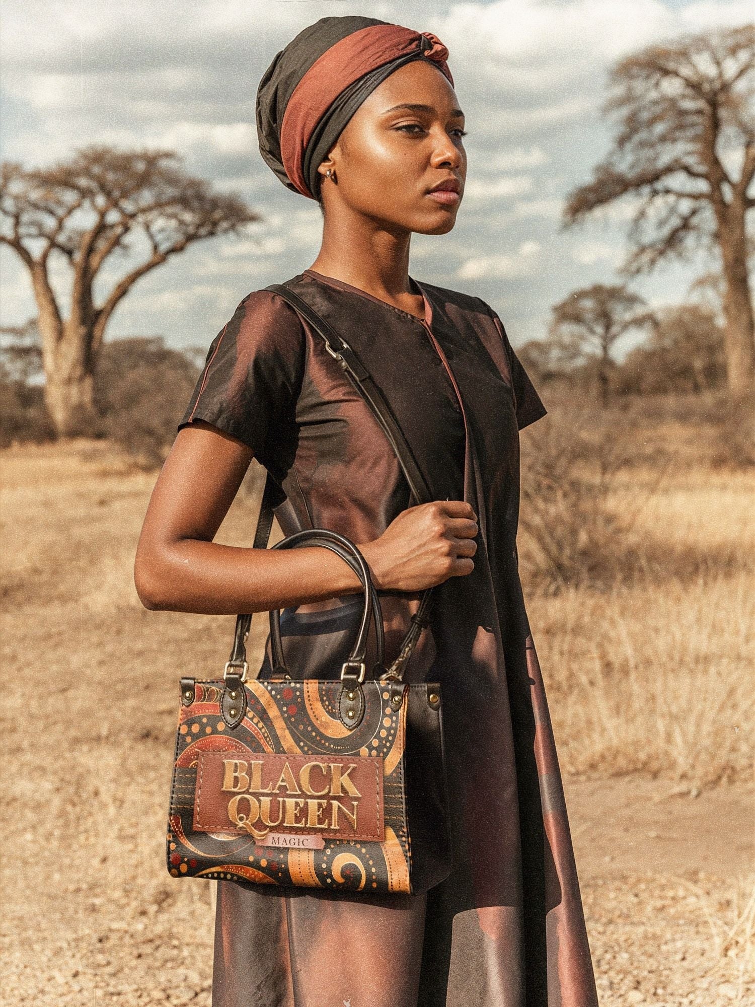 "Makeda" Small Leather Handbag