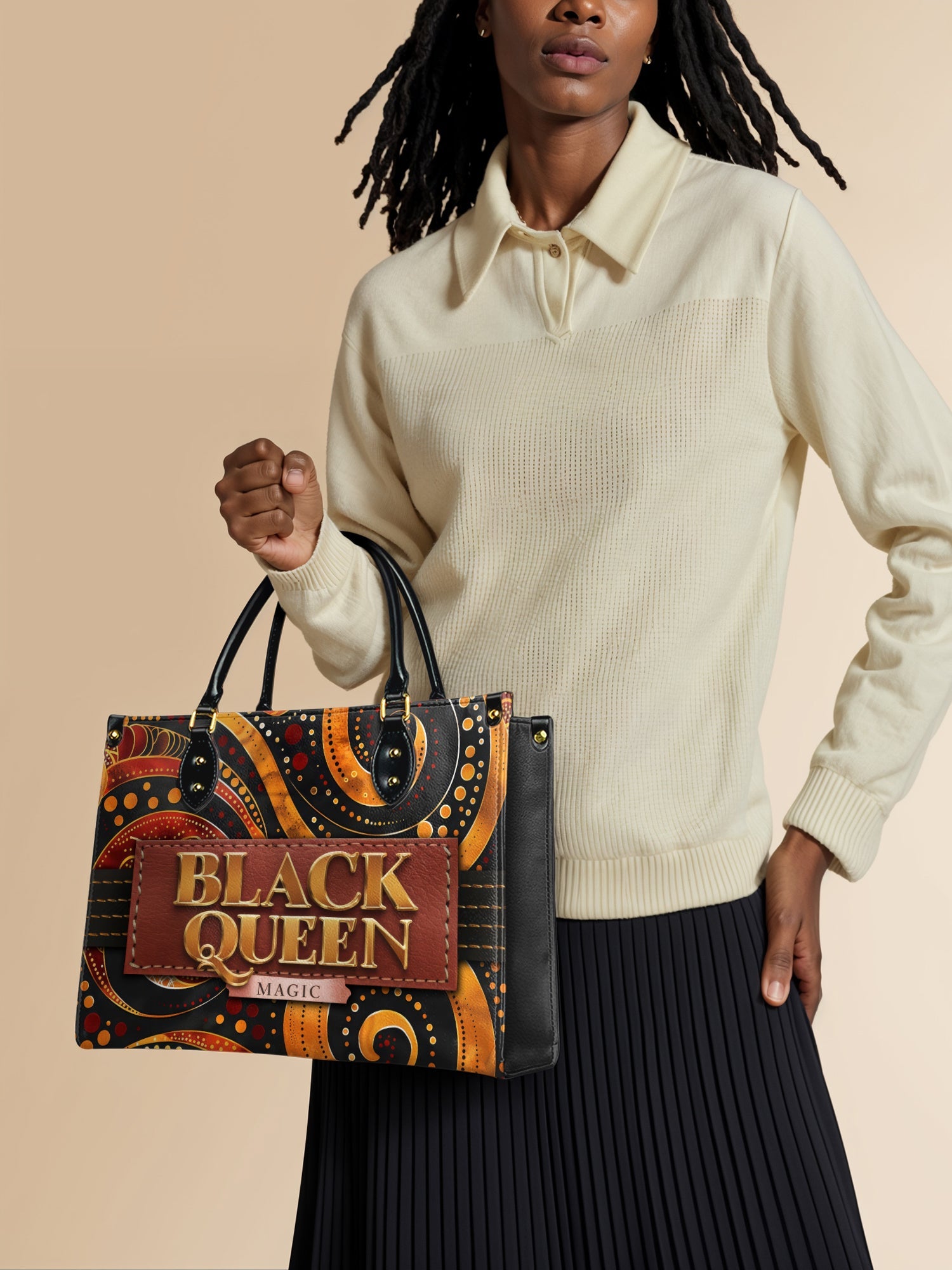 "Makeda" Leather Handbag
