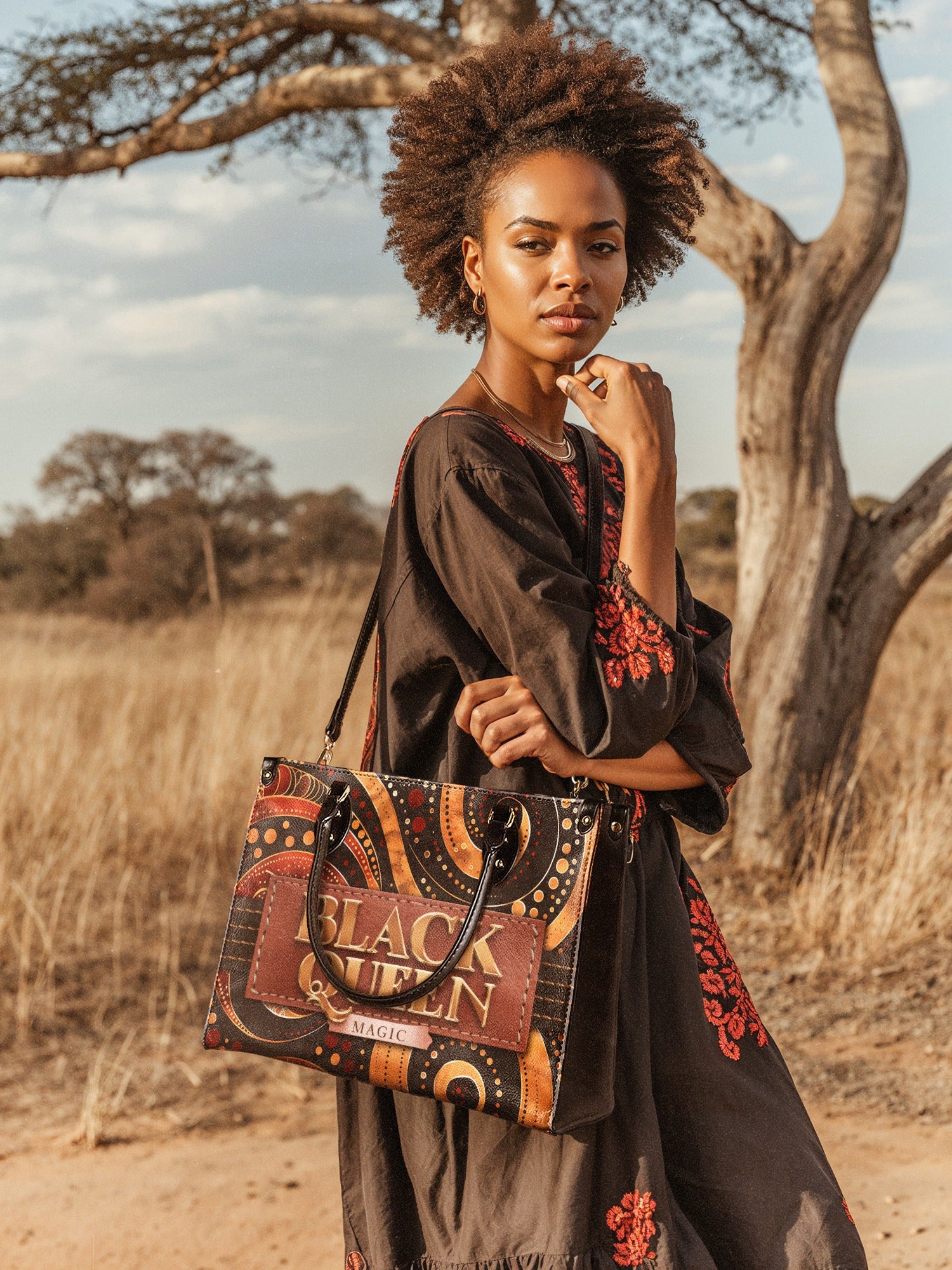 "Makeda" Leather Handbag