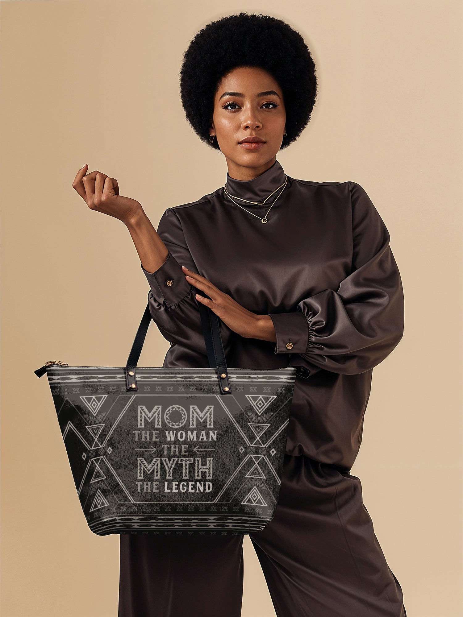 "Mamalore" Leather Tote Bag