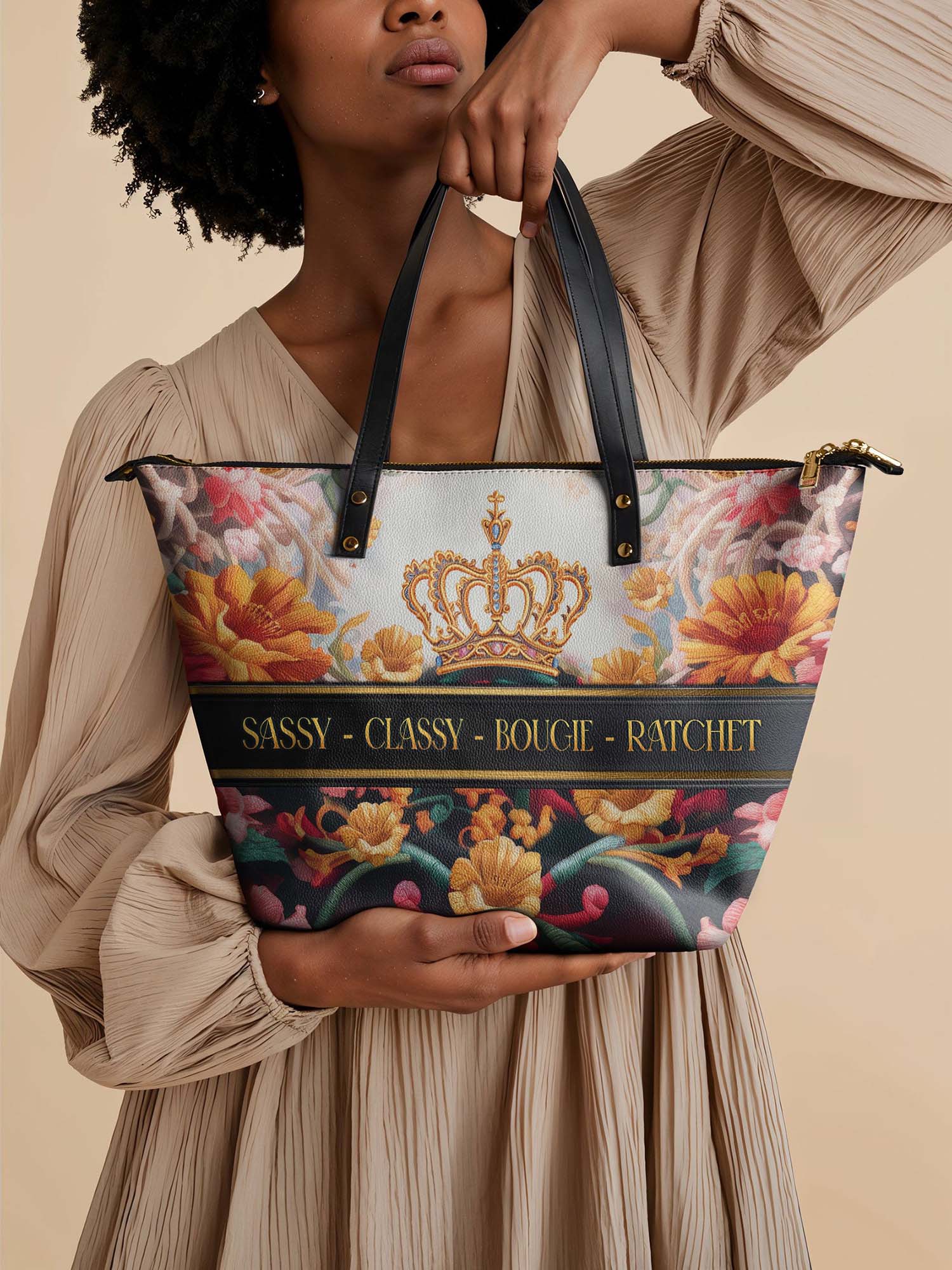 "Naija Royale" Leather Tote Bag