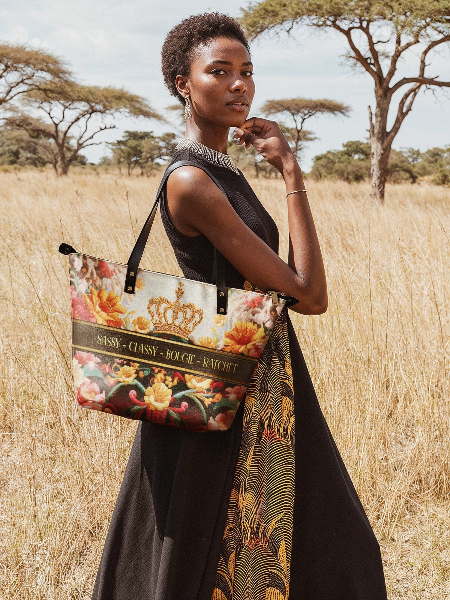 "Naija Royale" Leather Tote Bag