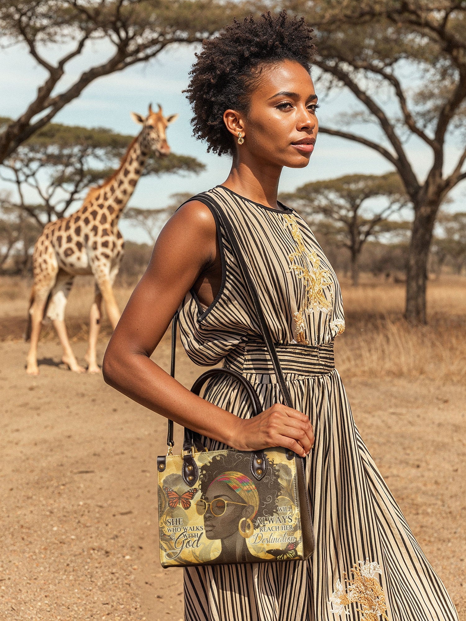 "Njia" Small Leather Handbag