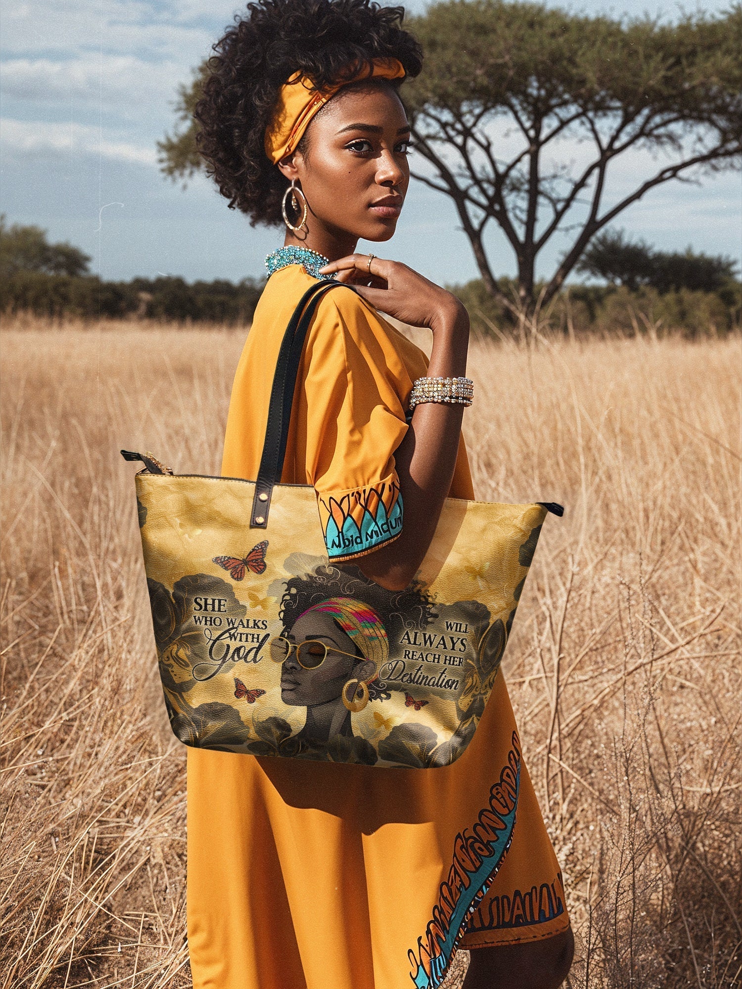 "Njia" Leather Tote Bag