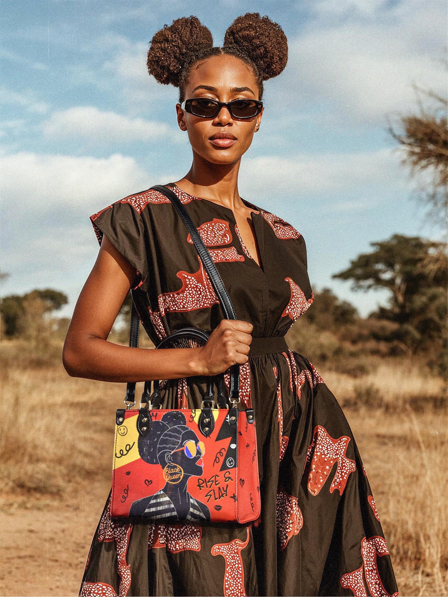 "Sanaa" Paprika Small Leather Handbag