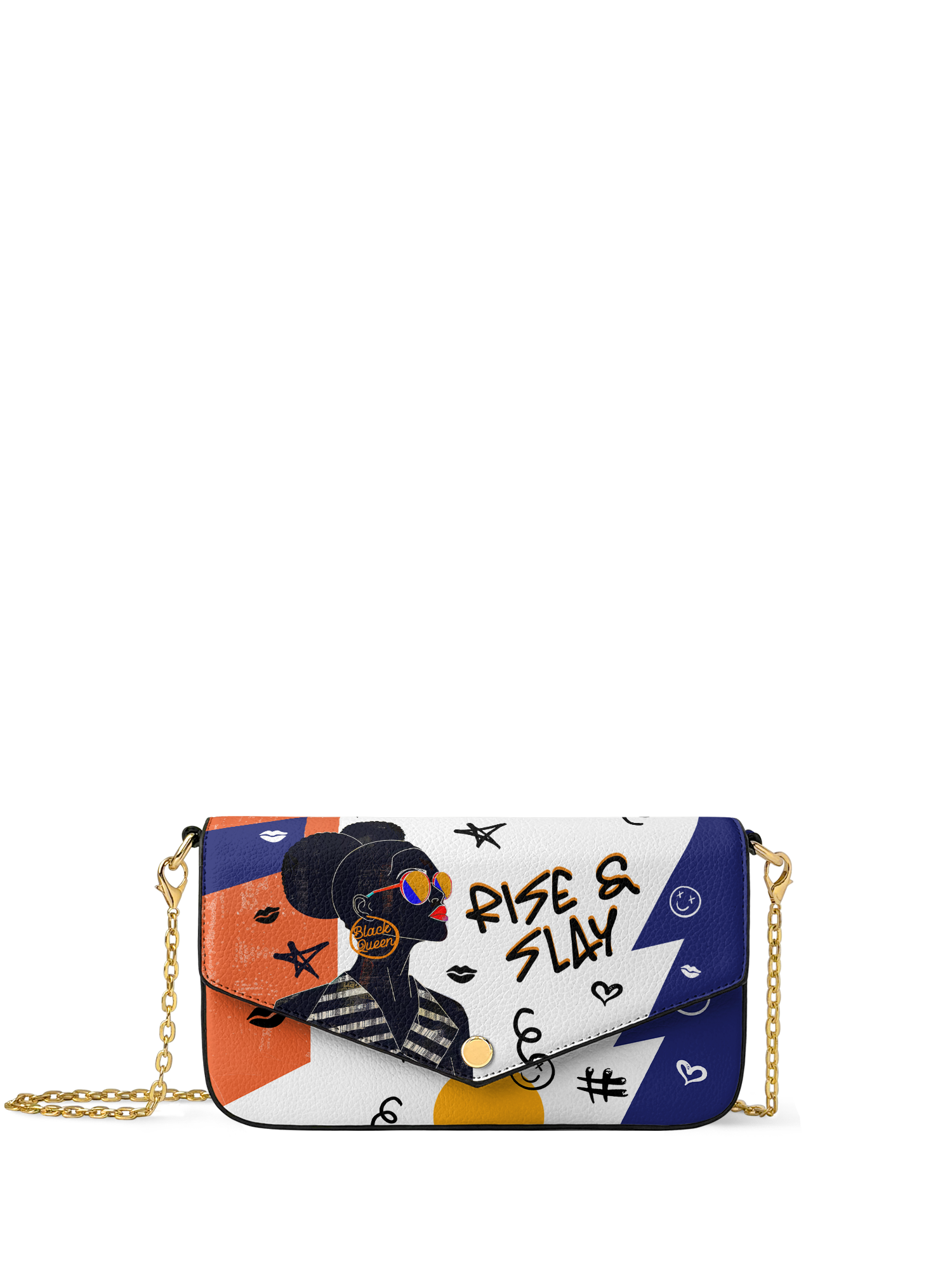 "Sanaa" Salt Pop Envelope Chain Crossbody Bag