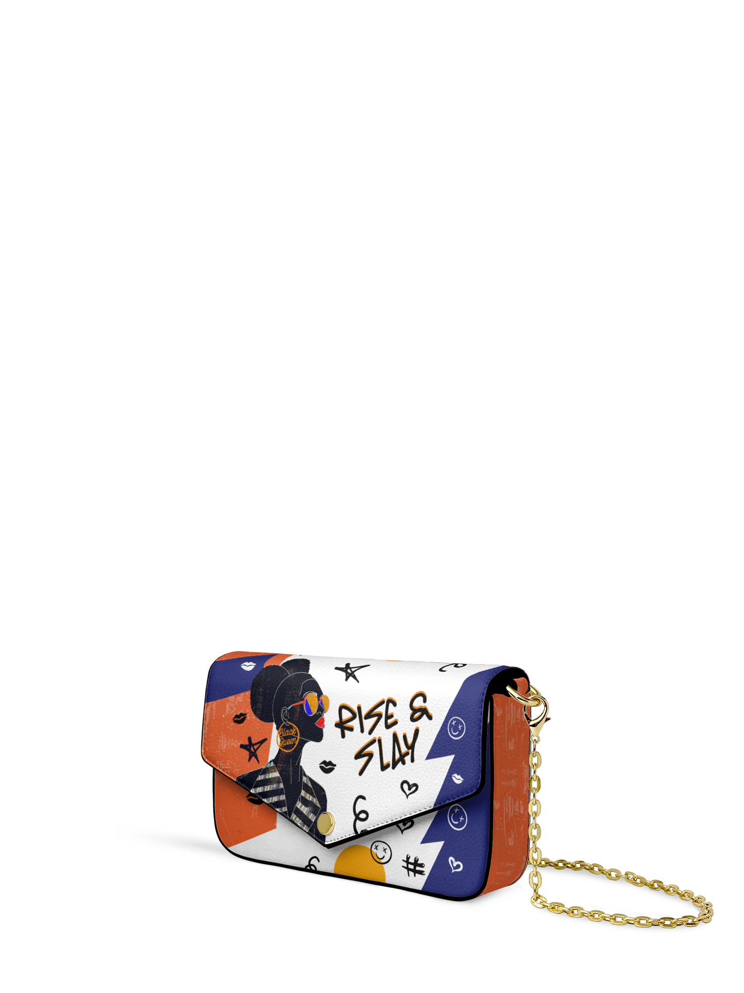 "Sanaa" Salt Pop Envelope Chain Crossbody Bag