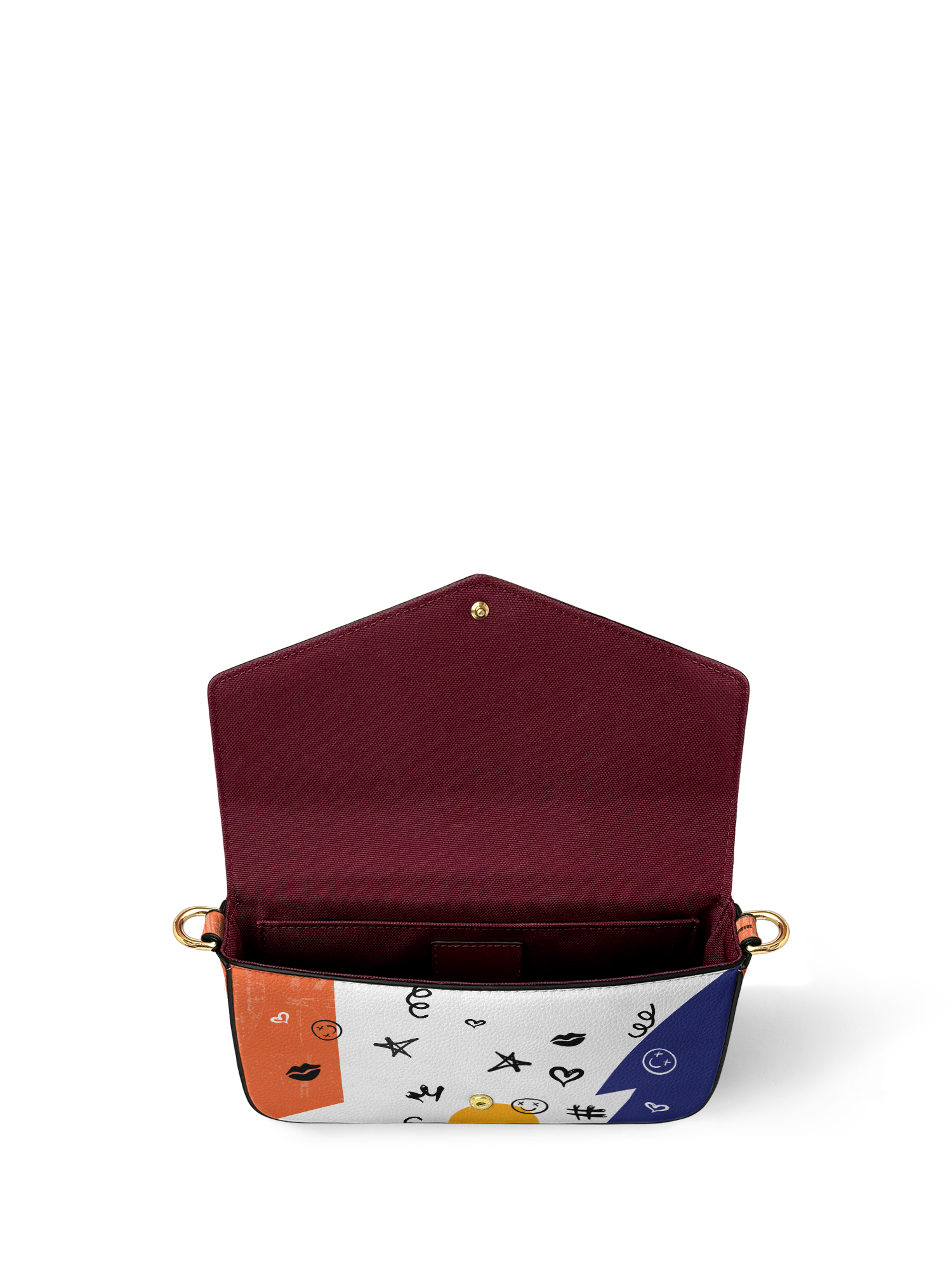 "Sanaa" Salt Pop Envelope Chain Crossbody Bag