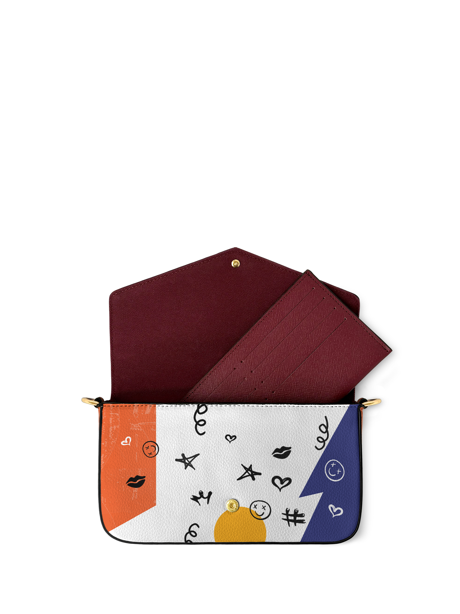 "Sanaa" Salt Pop Envelope Chain Crossbody Bag