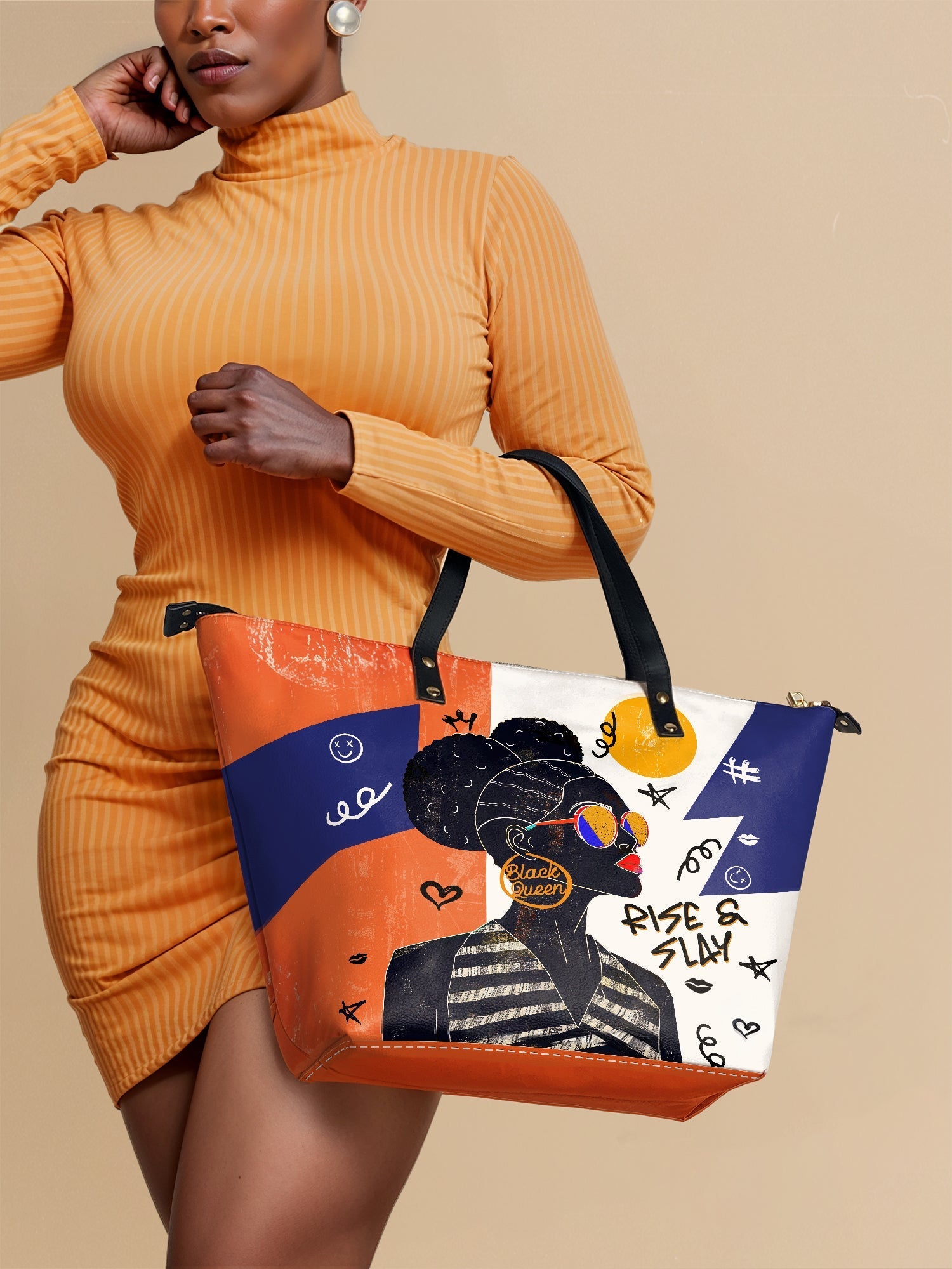 "Sanaa" Salt Pop Leather Tote Bag