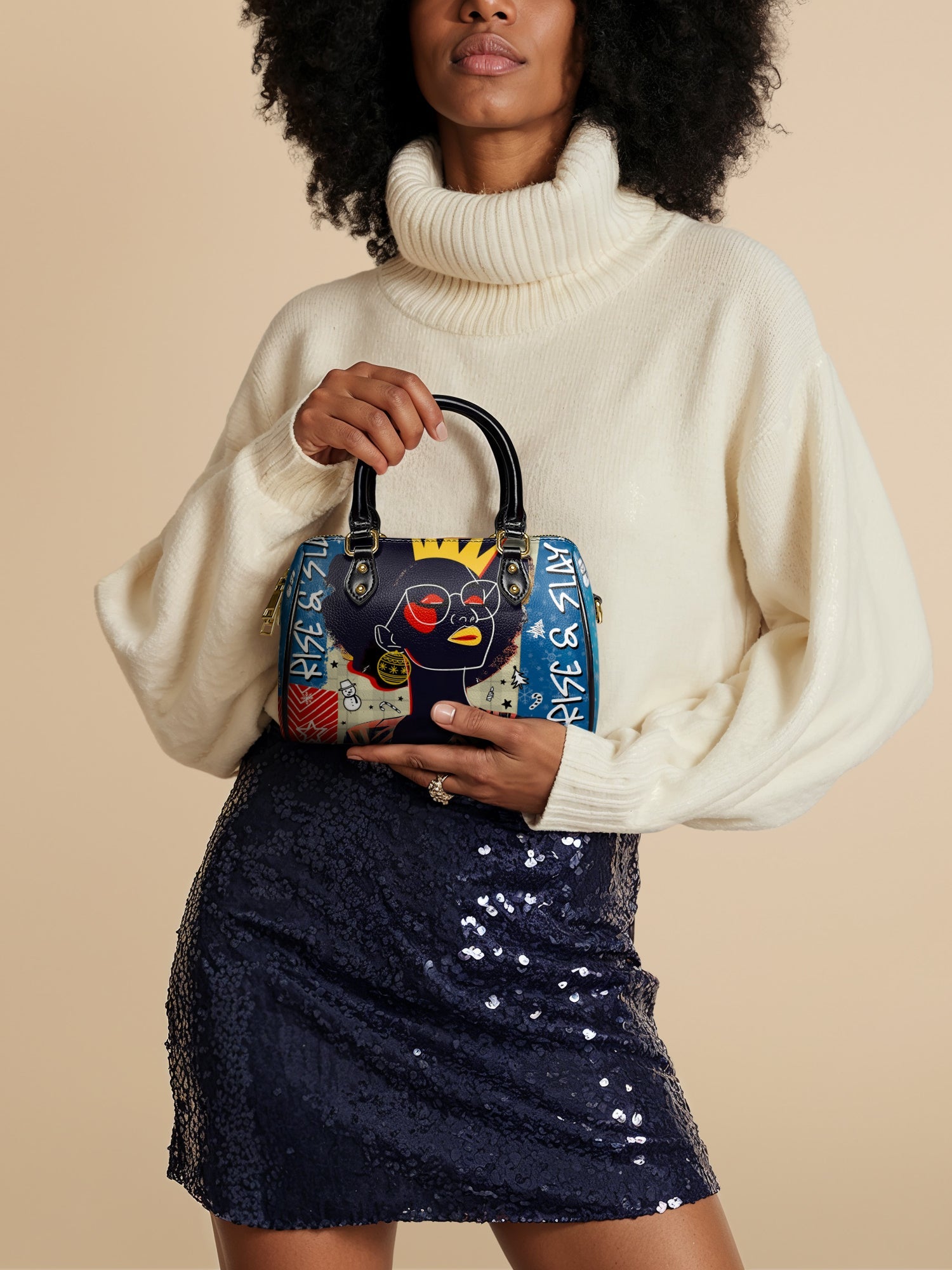 "Aina" Blueberry Snow Mini Satchel