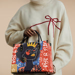 "Aina" Frosted Cherry Leather Handbag