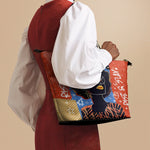 "Aina" Frosted Cherry Leather Tote Bag