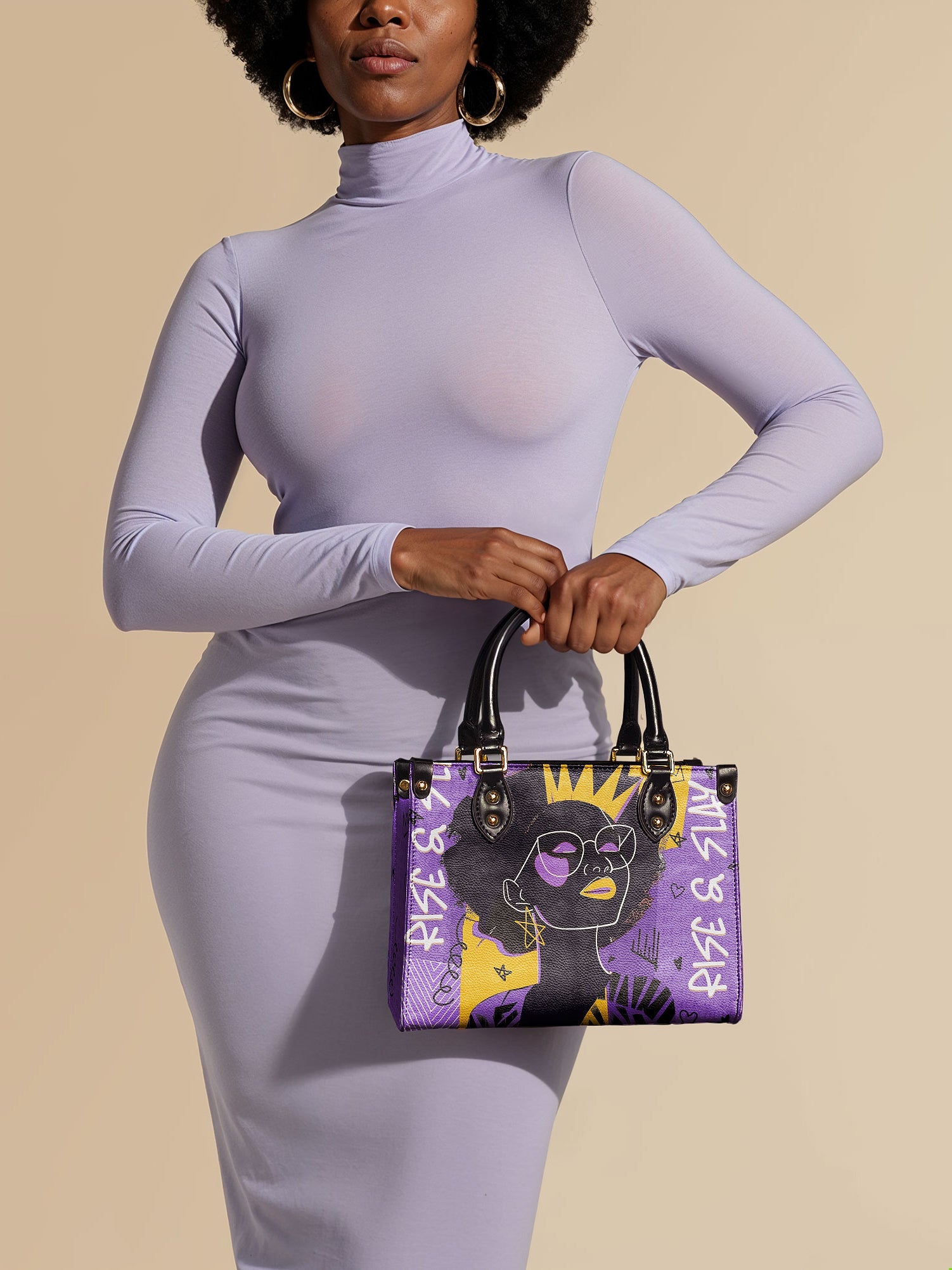 "Aina" Grape Soda Small Leather Handbag